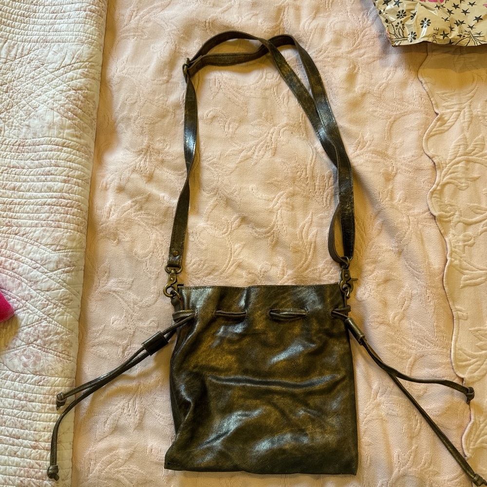 Free people leather bucket bag Billie crossbody